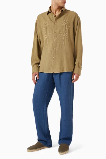 Marcel Embroidered Shirt in Cotton