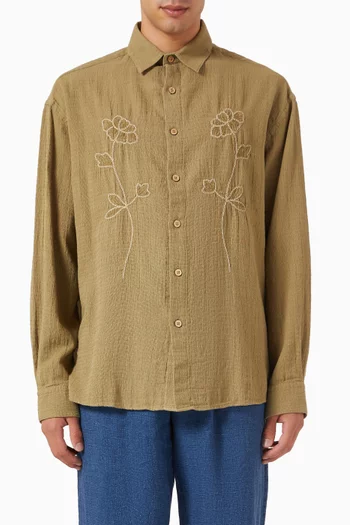 Marcel Embroidered Shirt in Cotton