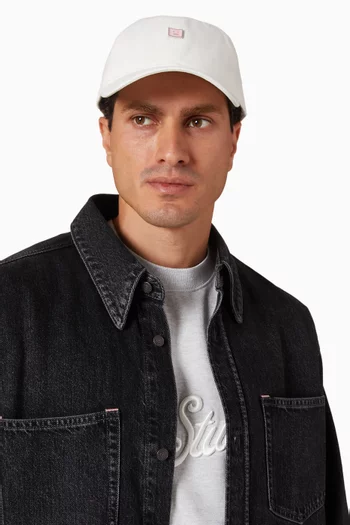 Face Stud Baseball Cap in Canvas