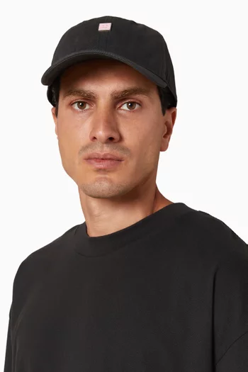 Face Stud Baseball Cap in Canvas