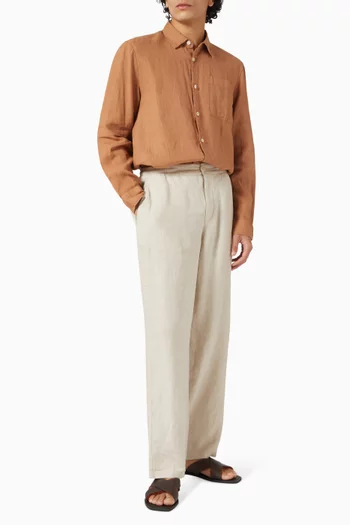 Glencoe Washed Pants in Linen