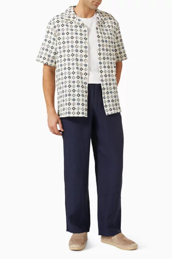 Glencoe Two-tone Pants in Linen
