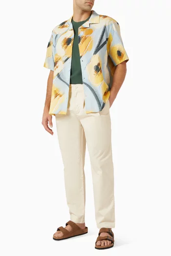Raleigh Pleated Pants in Cotton Twill