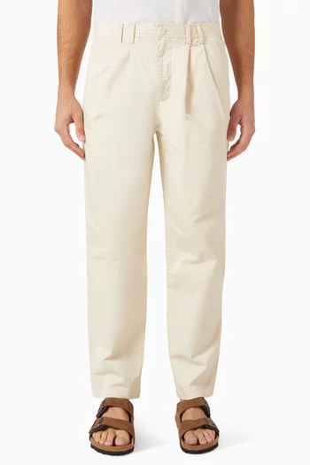 Raleigh Pleated Pants in Cotton Twill