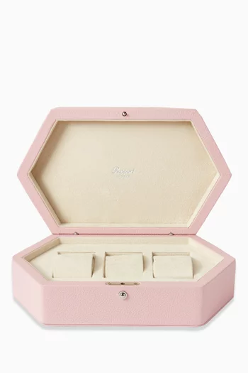 Portobello Three Watch Box in Grained Leather