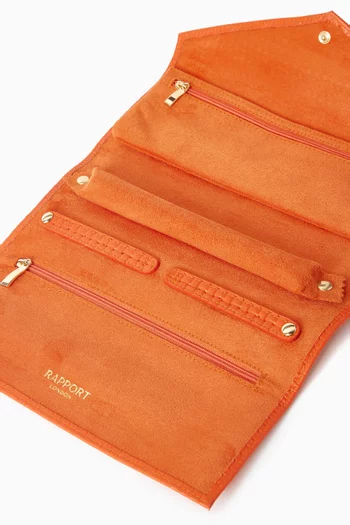 Charlotte Jewellery Roll in Leather