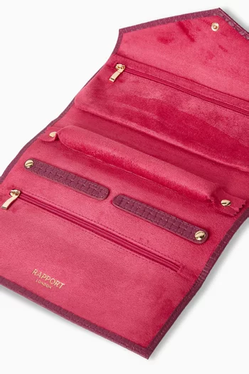 Charlotte Jewellery Roll in Leather