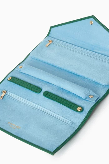 Charlotte Jewellery Roll in Leather