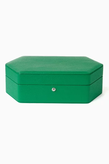 Portobello Three Watch Box in Grained Leather