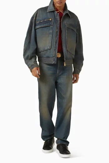 جاكيت فضفاض دينم