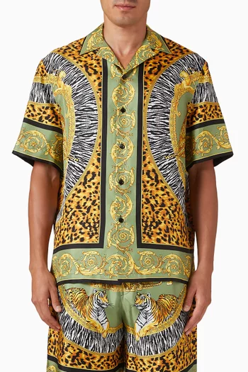 Wild Cats Shirt in Silk Twill