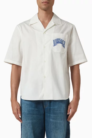 Medusa Varsity Shirt in Cotton Poplin