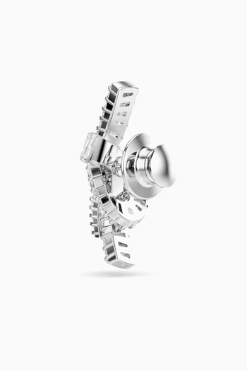 دبوس ماتريكس تراك بتصميم عقدة معدن مطلي روديوم
