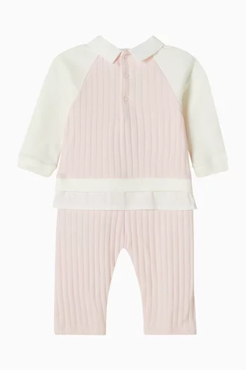 Logo Romper in Cotton