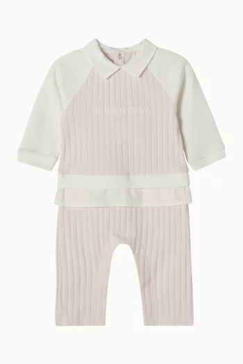 Logo Romper in Cotton