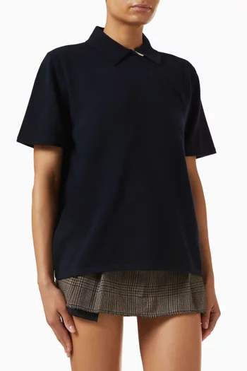 Zip Polo Shirt in Cashmere