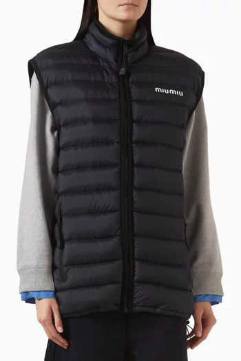 Pongé Down Vest