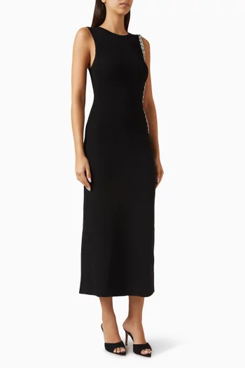 فستان ريجاو مزين بتطريزات مزيج فيسكوز