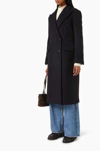 معطف بصفي أزرار صوف ميلتون