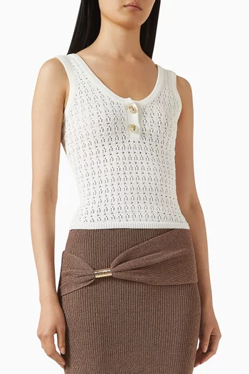 Pointelle Tank Top in Knit