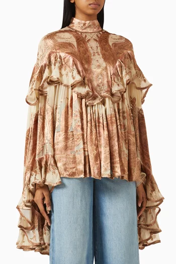 Hypnotic Burnout Top in Viscose-silk