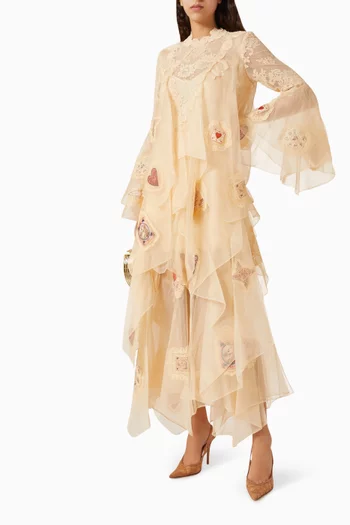 Hypnotic Cascading Gown in Silk