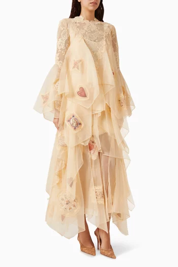 Hypnotic Cascading Gown in Silk