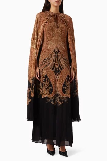 Hypnotic Cape Maxi Dress in Viscose