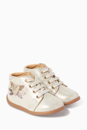 Love Sneakers in Metallic Leather