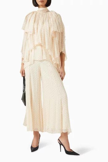 Hypnotic Cascading Culotte Pants in Viscose