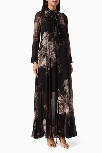 Hypnotic Maxi Shirt Dress in Viscose