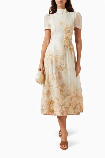 Memento Picnic Dress in Linen Blend
