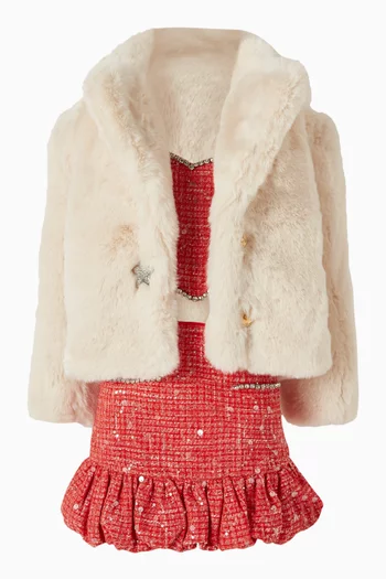 بلوزة أوديليا بتصميم بشكل قلب تويد 