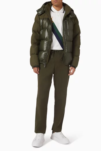 شورت بتصميم مسطح في الأمام برباط تضييق قطن مطاطي