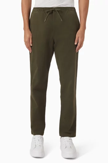 شورت بتصميم مسطح في الأمام برباط تضييق قطن مطاطي