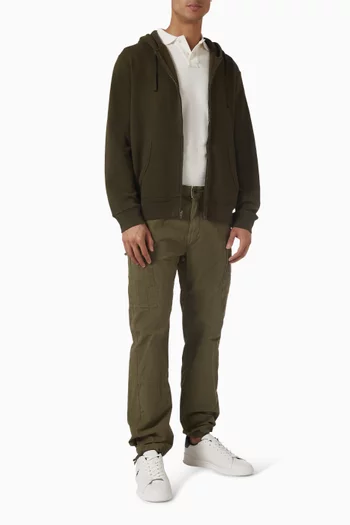 كنزة بغطاء رأس وشعار لاعب البولو على الحصان مزيج قطن