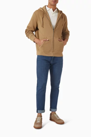 كنزة بغطاء رأس وشعار لاعب البولو على الحصان مزيج قطن