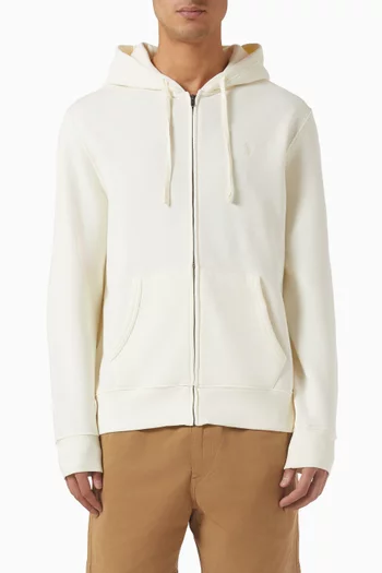 كنزة بغطاء رأس وشعار لاعب البولو على الحصان مزيج قطن