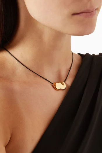 Pebble Pendant Necklace in 18kt Gold-Plated Metal