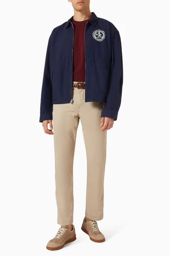Crest-print Jacket in Canvas