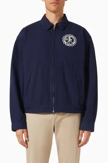 Crest-print Jacket in Canvas