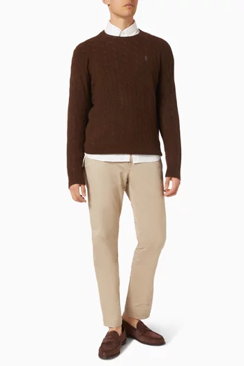 Cable-knit Sweater in Wool & Cashmere