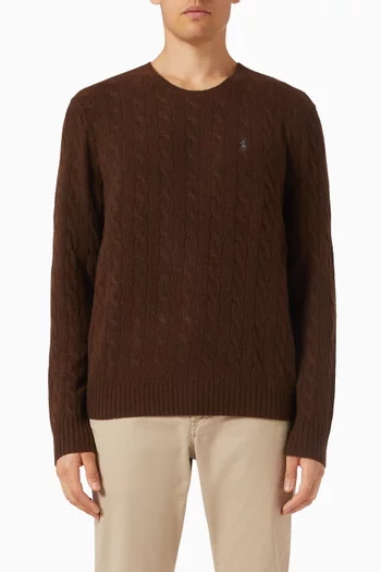 Cable-knit Sweater in Wool & Cashmere