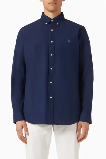 قميص بشعار الماركة قطن بوبلين