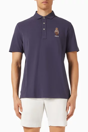 Bear Polo Shirt in Cotton
