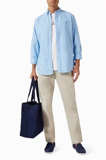 Custom-Fit Garment-dyed Oxford Shirt in Cotton