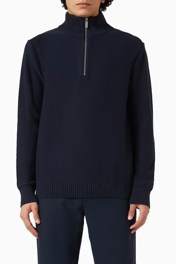 سترة بسحّاب قصير قطن عضوي