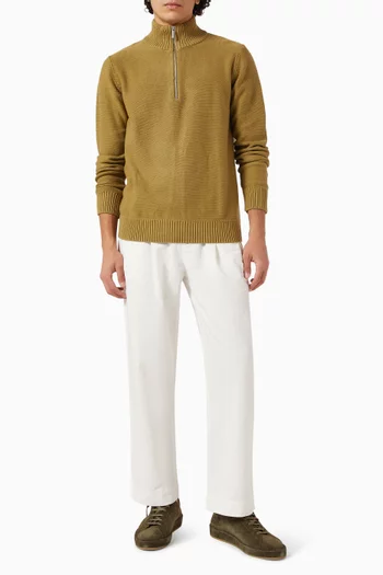 سترة بسحّاب قصير قطن عضوي