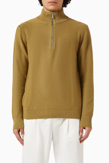 سترة بسحّاب قصير قطن عضوي