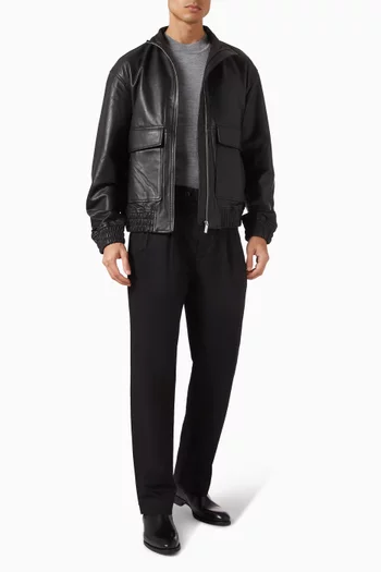 Bomber Jacket in Leather